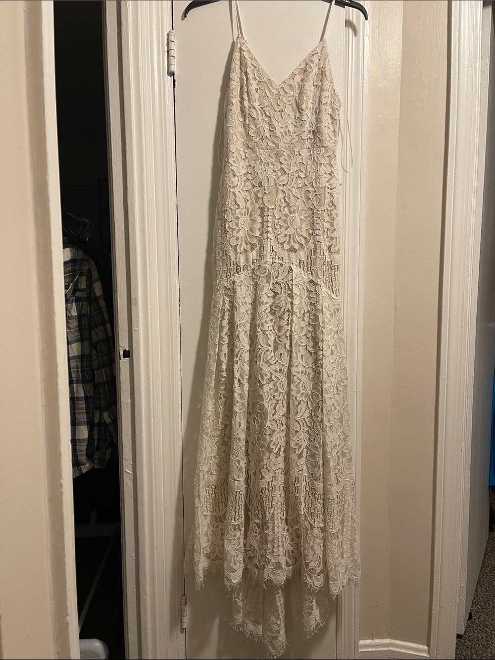Lulus Ivory Lace Maxi Dress Women’s M ivory